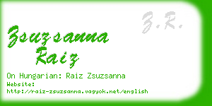 zsuzsanna raiz business card